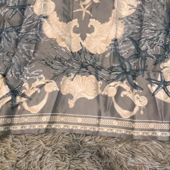 New Authentic Versace Gray and Blue Short Sleeve Shirt size 54 - Picture 6 of 14